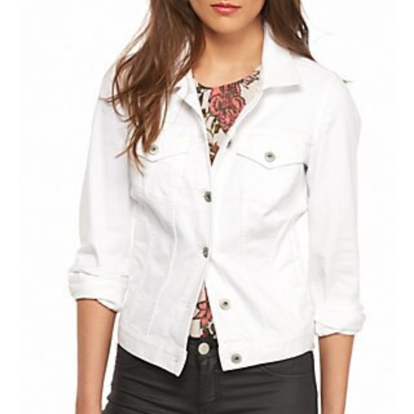 vince camuto white denim jacket
